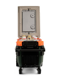 HIELERA TRAILMATE JOURNEY 70 QT DEEP OIL GREEN / SAFETY ORAN