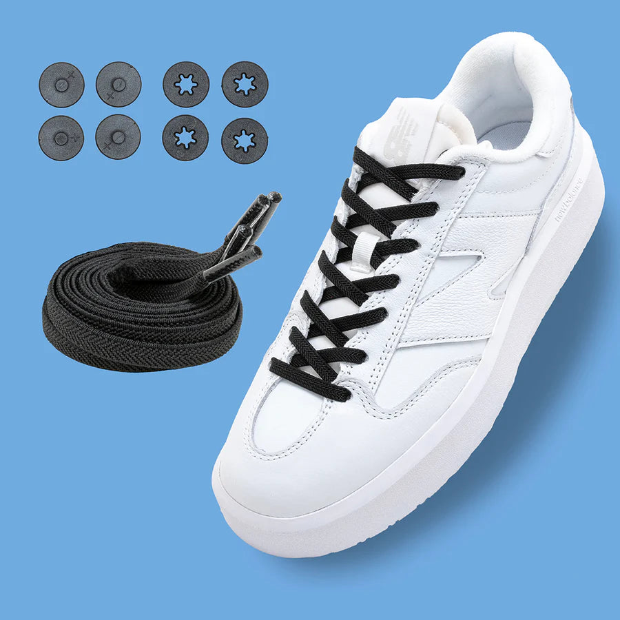 Lock Laces Flat - Negro