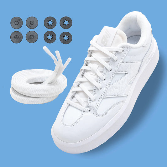 Lock Laces Flat - Blanco