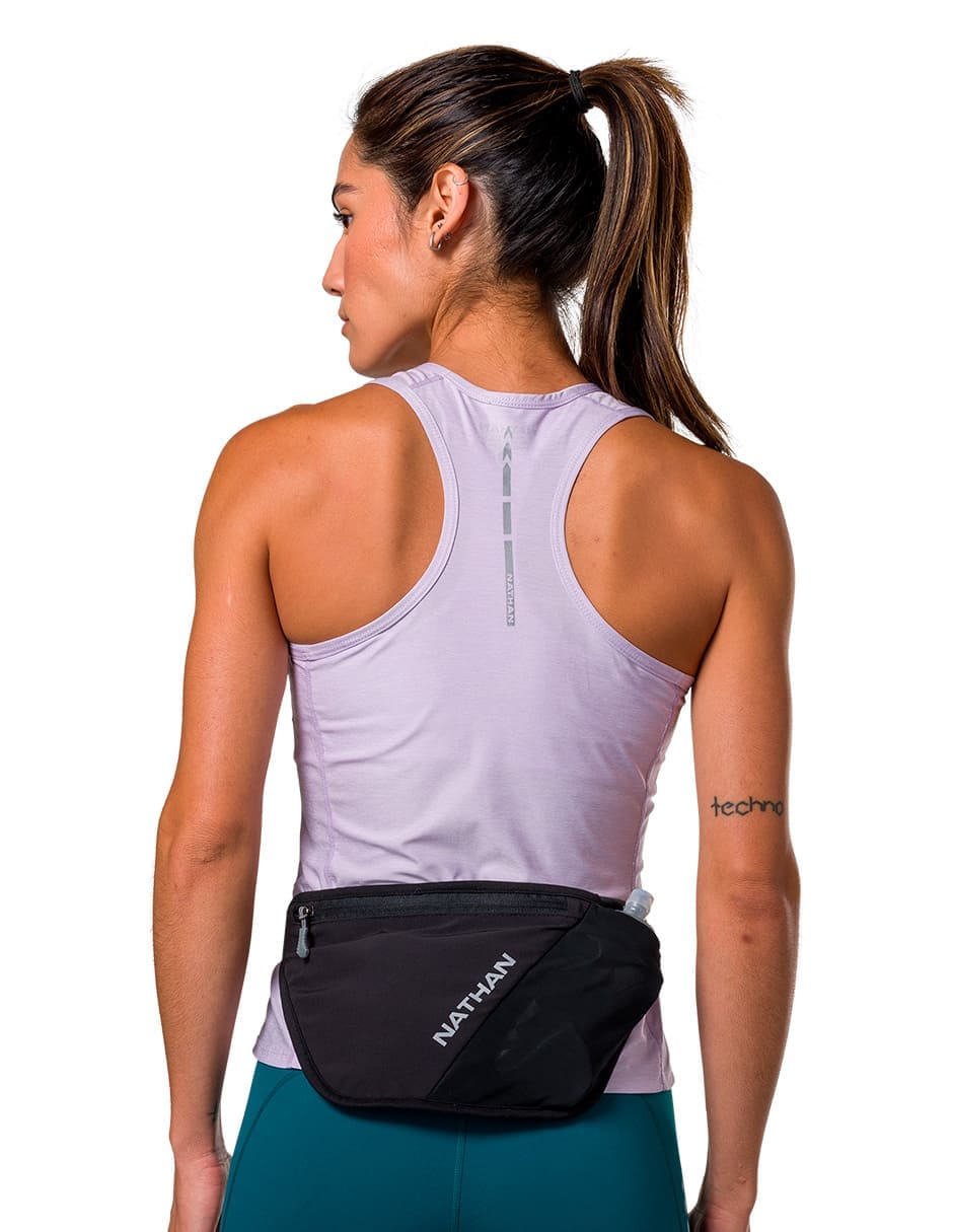 PINNACLE FEATHERLITE BELT W/18OZ / 535ML SOFT FLASK OSFM BLACK SILVER